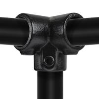 Buiskoppeling Drieweg kniestuk 90° - zwart-E / 48,3 mm